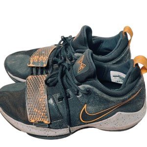 Nike PG 1 Paul George Black Gold Grey Basketball Shoes 878627-006 Size 8.5